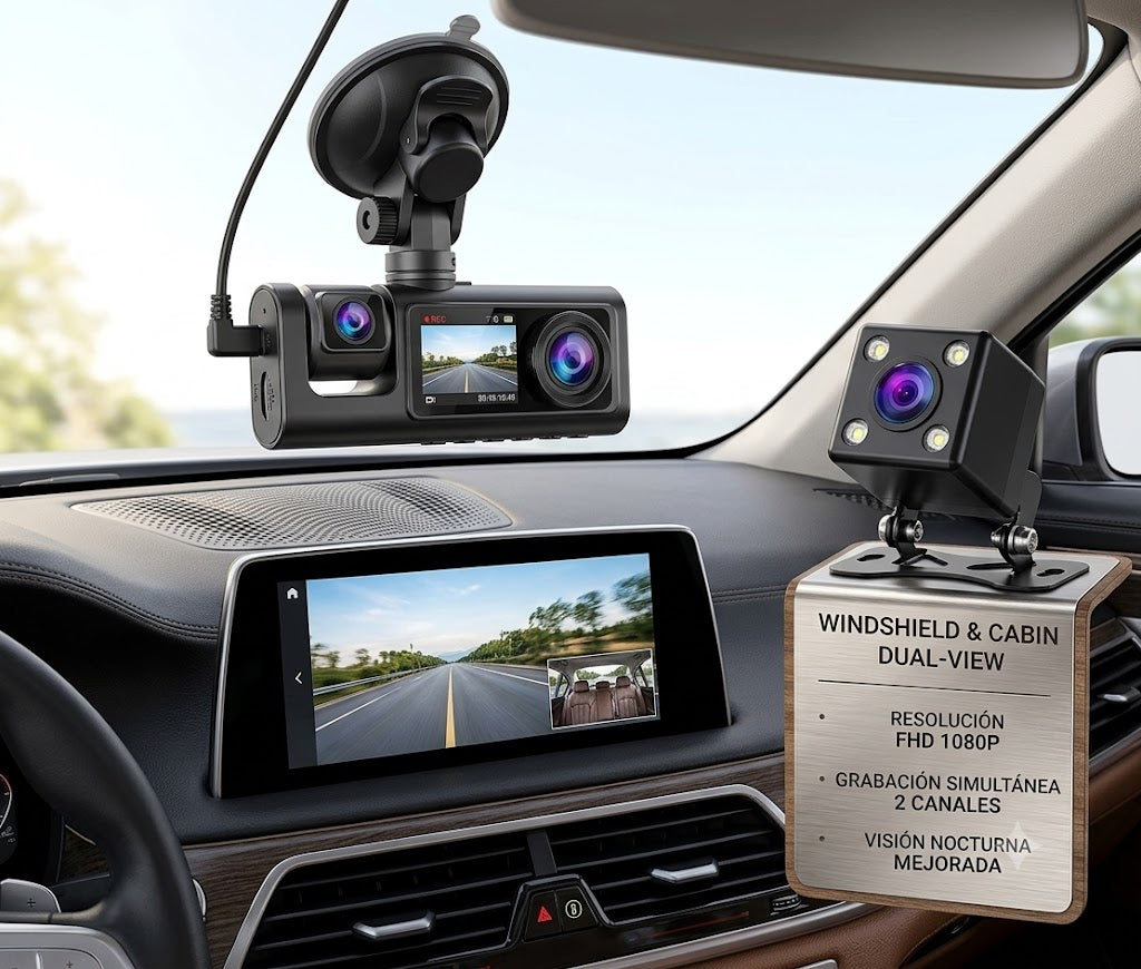 CAMARA CARRO 3 LENTES HD