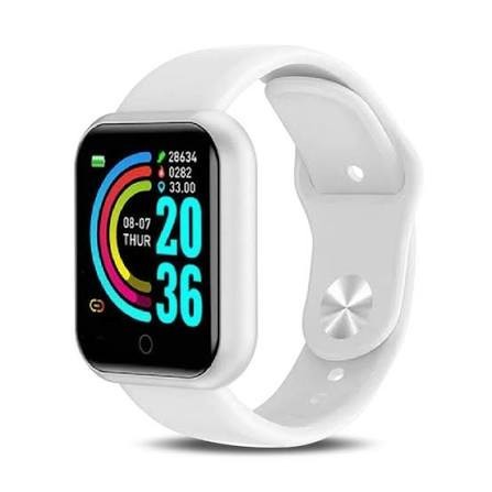 Reloj inteligente Lyxo T900 Pro Max L con correa de silicona blanca y pantalla táctil digital de 1.75 pulgadas