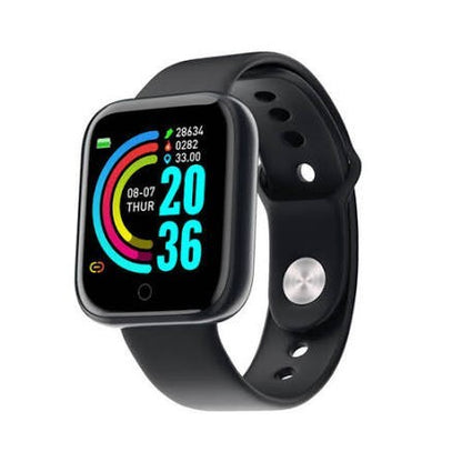 Reloj inteligente Lyxo T900 Pro Max L con pantalla táctil negra, correa de silicona y monitor de frecuencia cardíaca