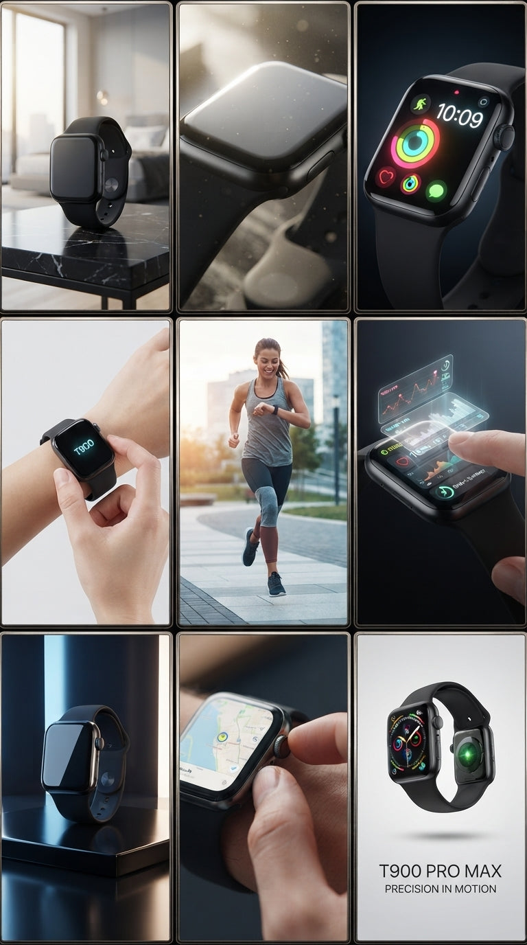 Reloj inteligente Lyxo T900 Pro Max L negro con pantalla táctil, monitor de salud y audífonos inalámbricos incluidos