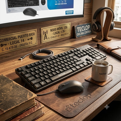 Combo teclado y mouse alambric